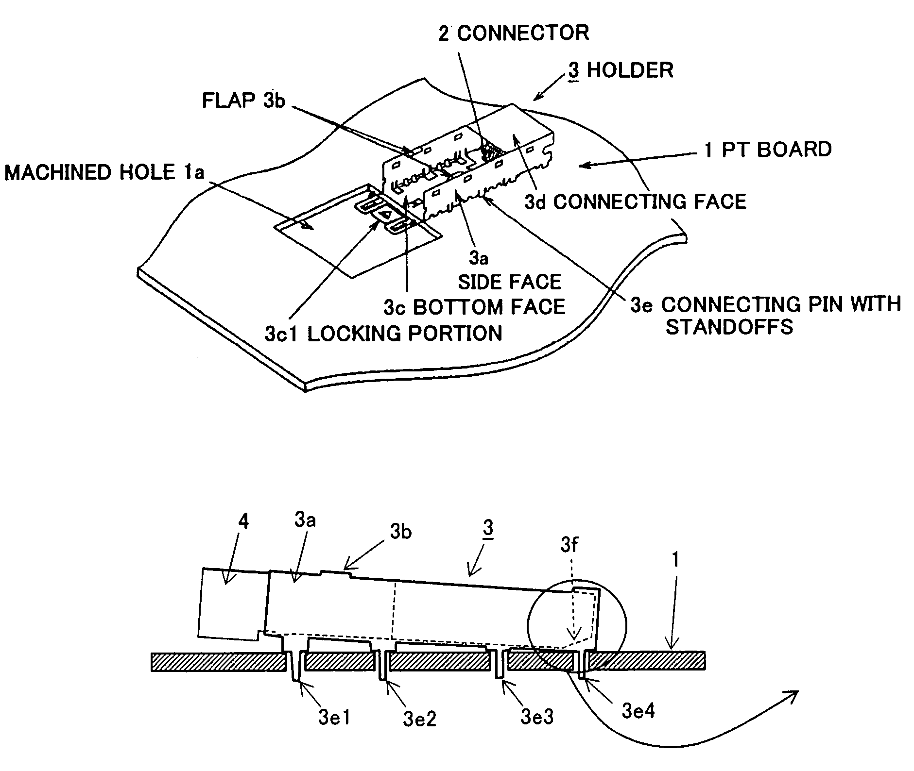 SFP module mounting structure