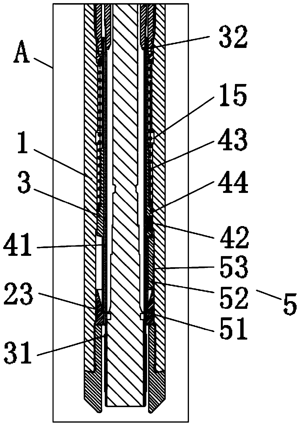 Fidelity coring device experimental device and method based on multi-section temperature control feedback