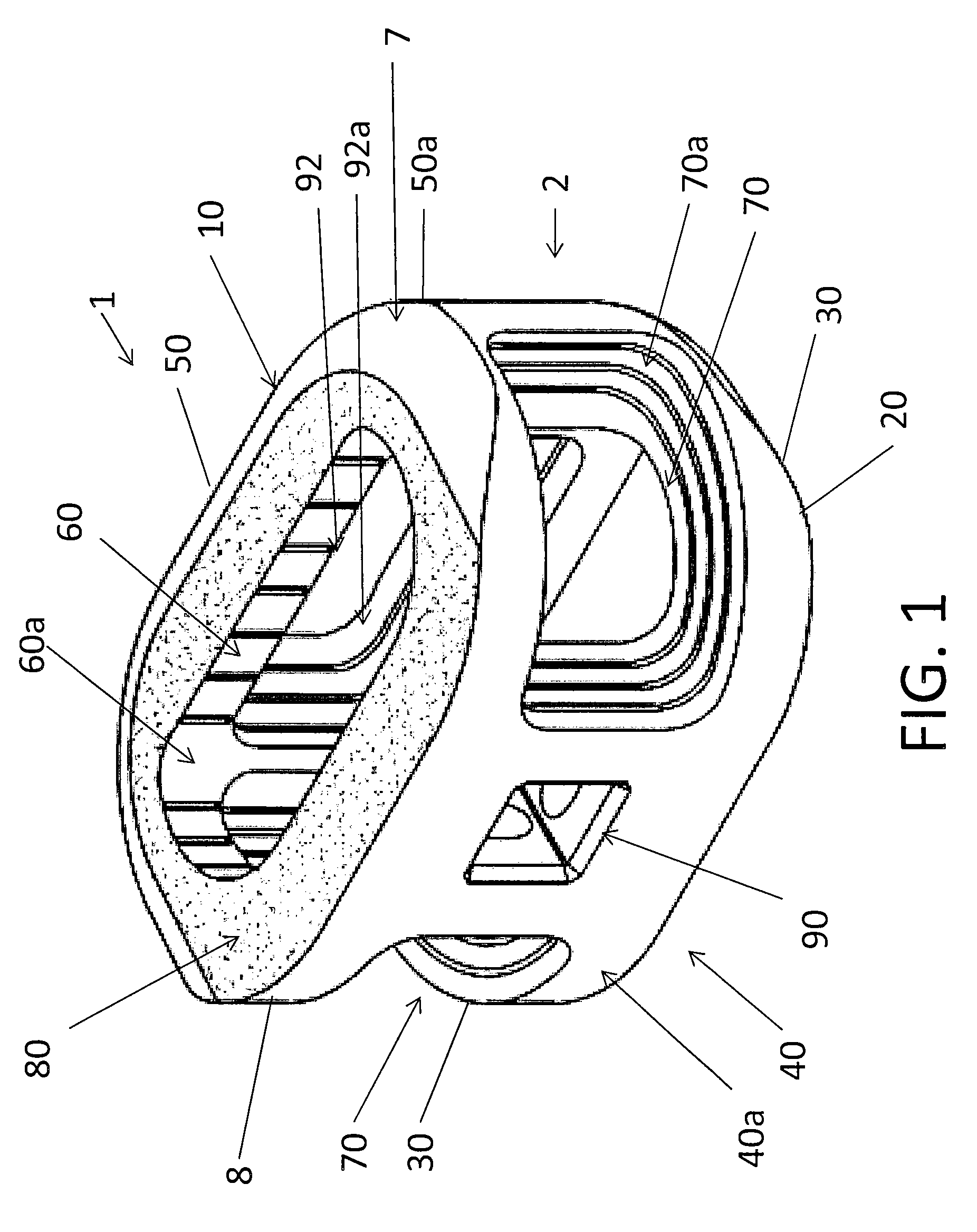 Implants having internal features for graft retention and load transfer between implant and vertebrae