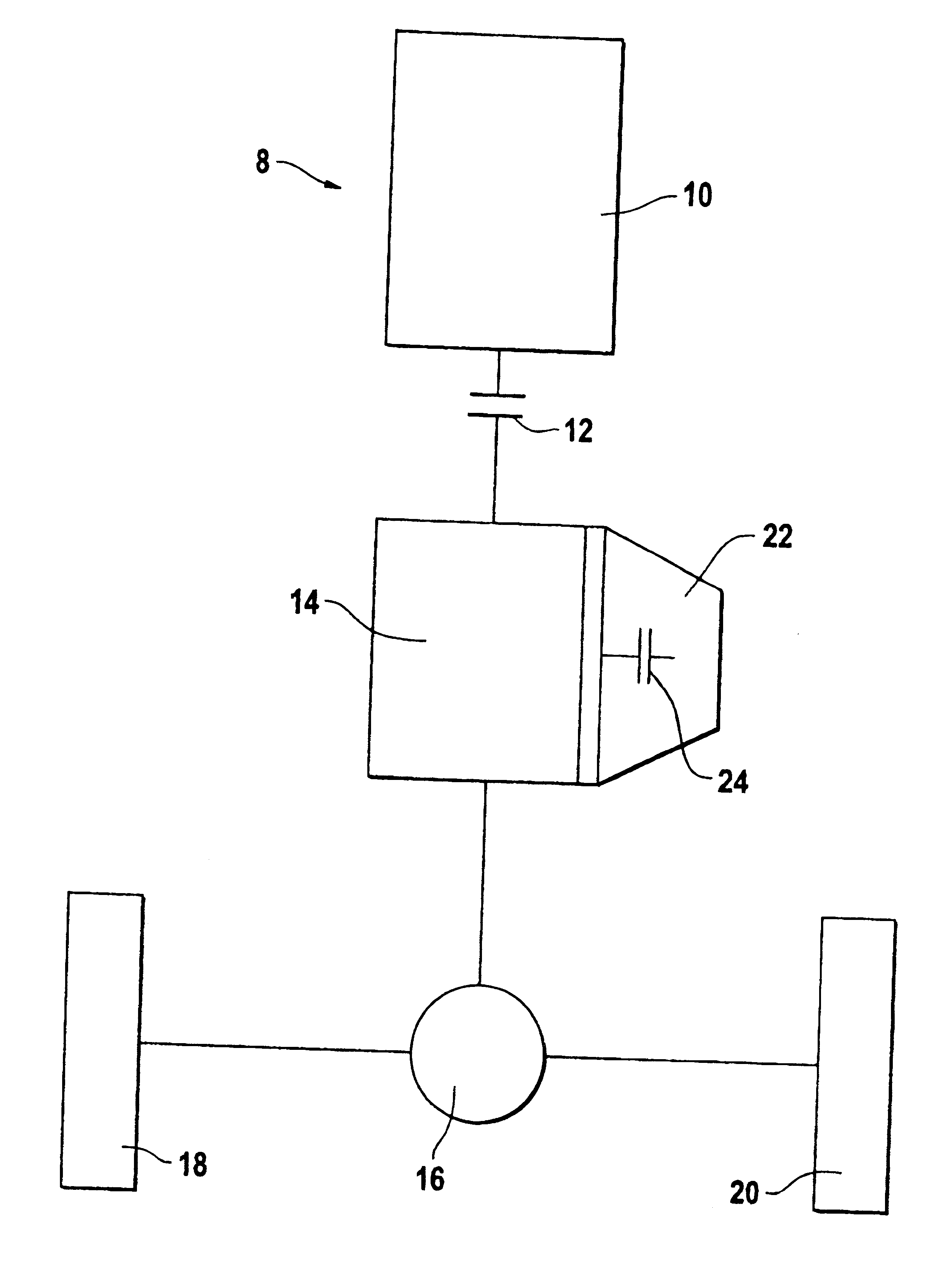 Parallel hybrid drive for a motor vehicle having a clutch which is integrated in the electrical machine, and an associated electric motor unit