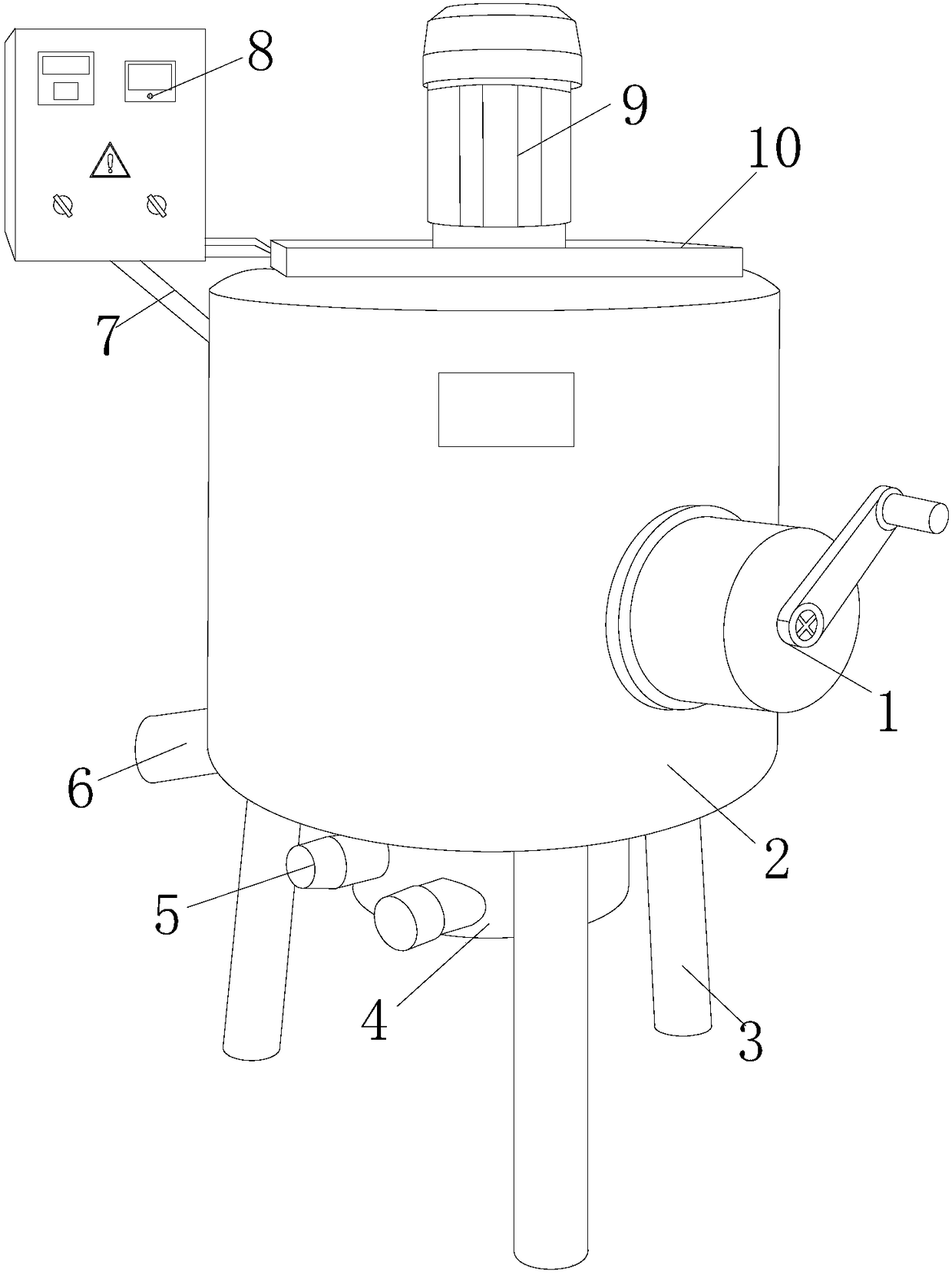 Uniform-heating fusion device for petroleum asphalt