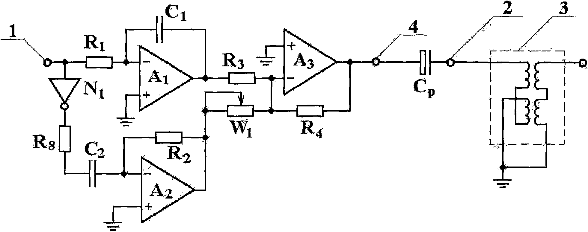 Exciting circuit of flux gate sensor