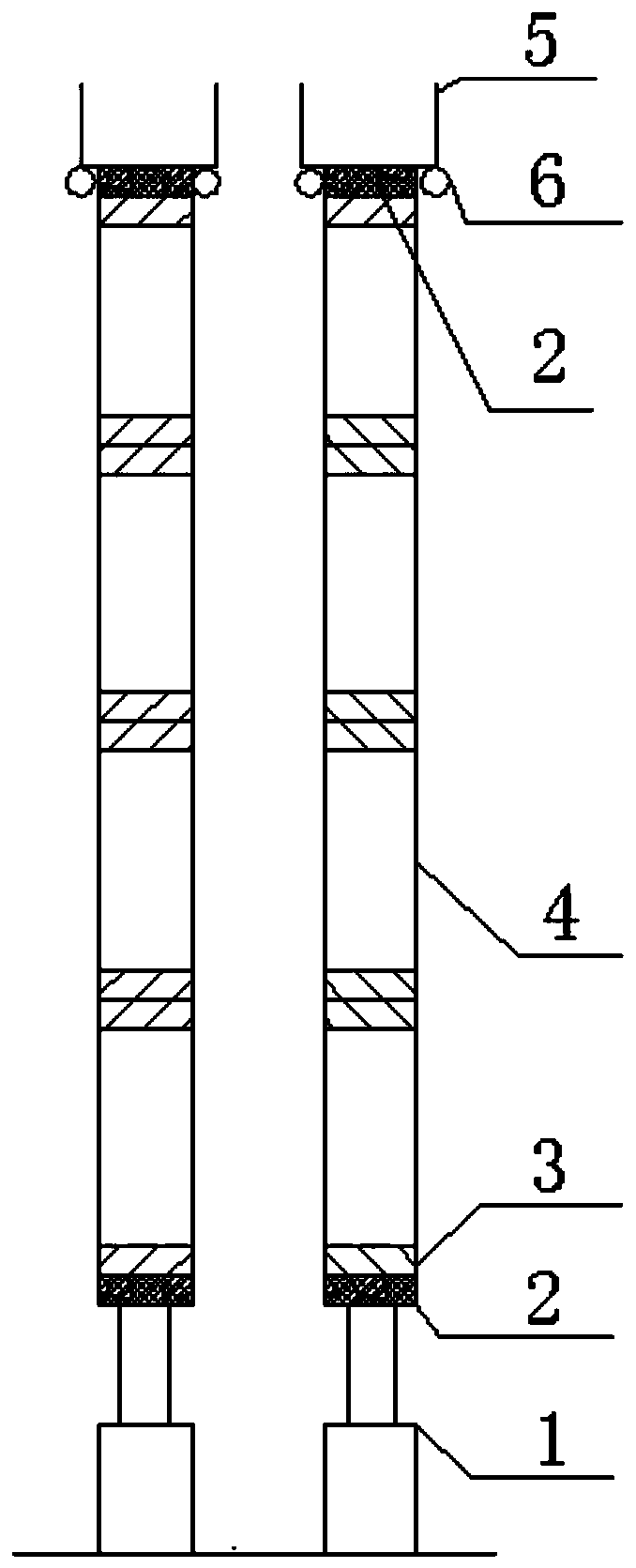 Reinforced concrete structure reverse dismounting temporary supporting conversion device and operation method thereof