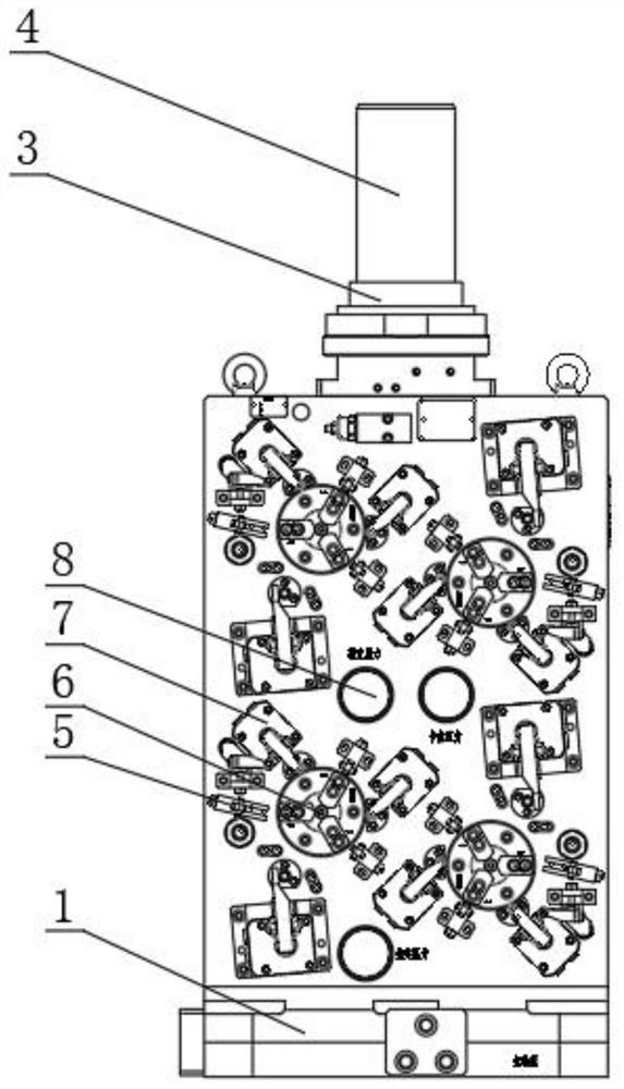 Turbine shell horizontal machining hydraulic clamp