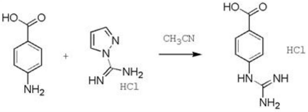 Preparation method of p-guanidinobenzoic acid hydrochloride