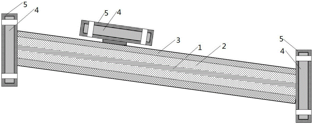 Three-dimensional braided composite material transmission tower and preparation method thereof