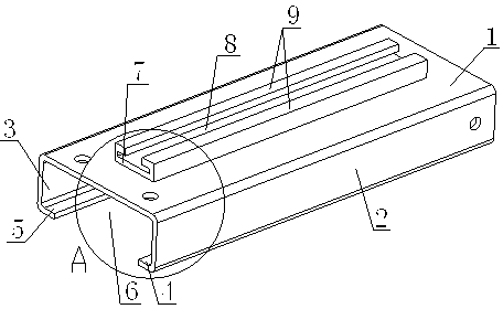 Sliding-channel type sliding block device