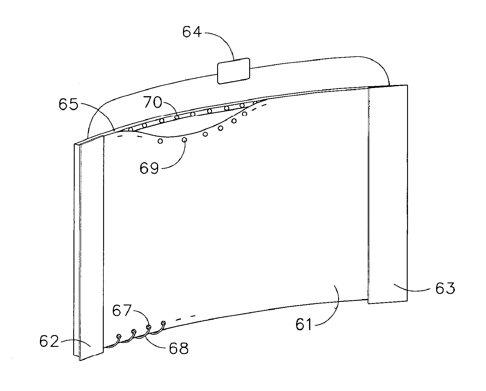 Anti-Bulging Projection Screen Structure