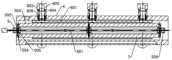 PVC-O (oriented polyvinyl chloride) pipe magnetic suction controlled radial stretching device and processing method thereof