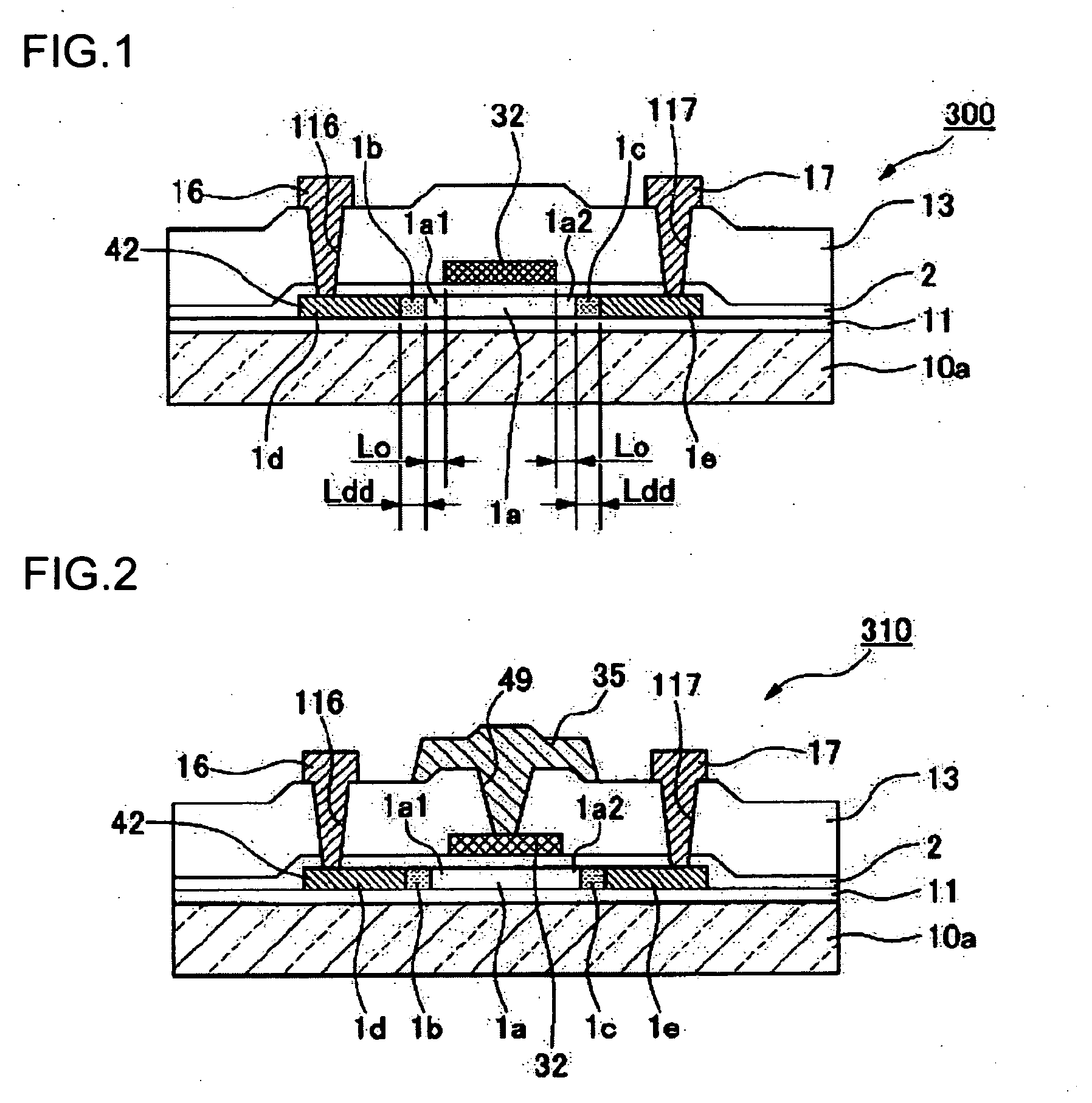 Thin film transistor, active matrix substrate, display device, and electronic apparatus
