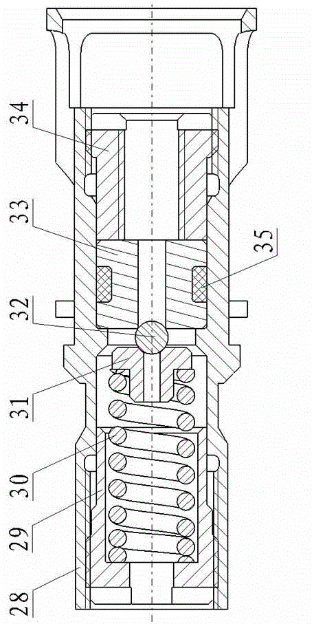 Function control valve for support rod actuating cylinder of landing gear