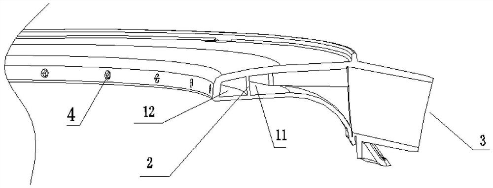 A water flow outer tub cover and washing machine