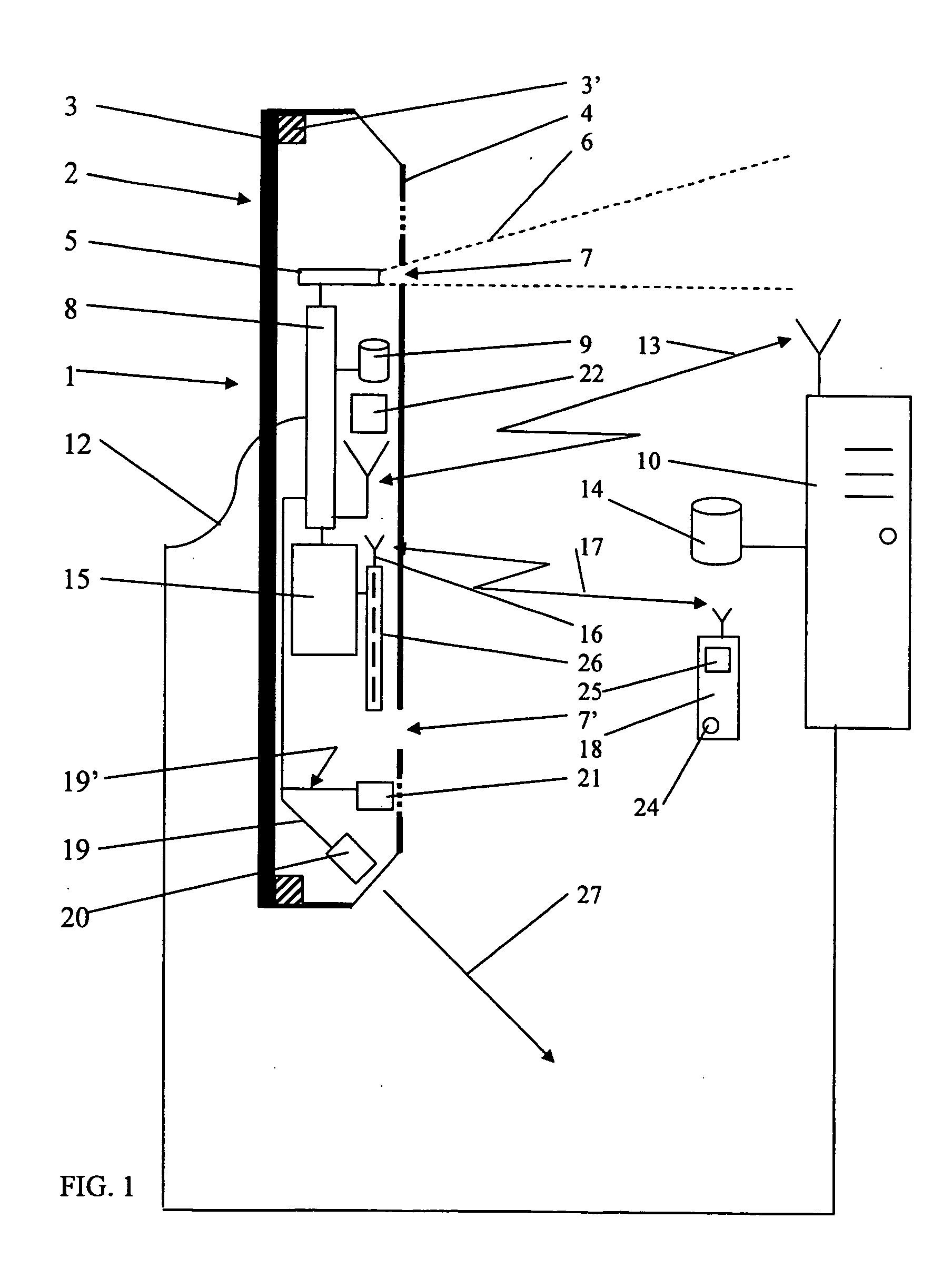 Apparatus with an infrared sensor and magnetic near field communication properties for monitoring activity in a selected area