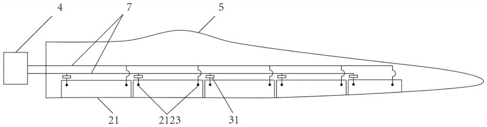 Wind driven generator blade deicing device capable of realizing automatic temperature control