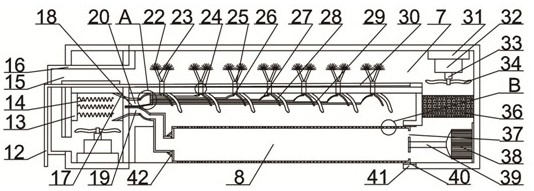 A flame retardant fabric drying device