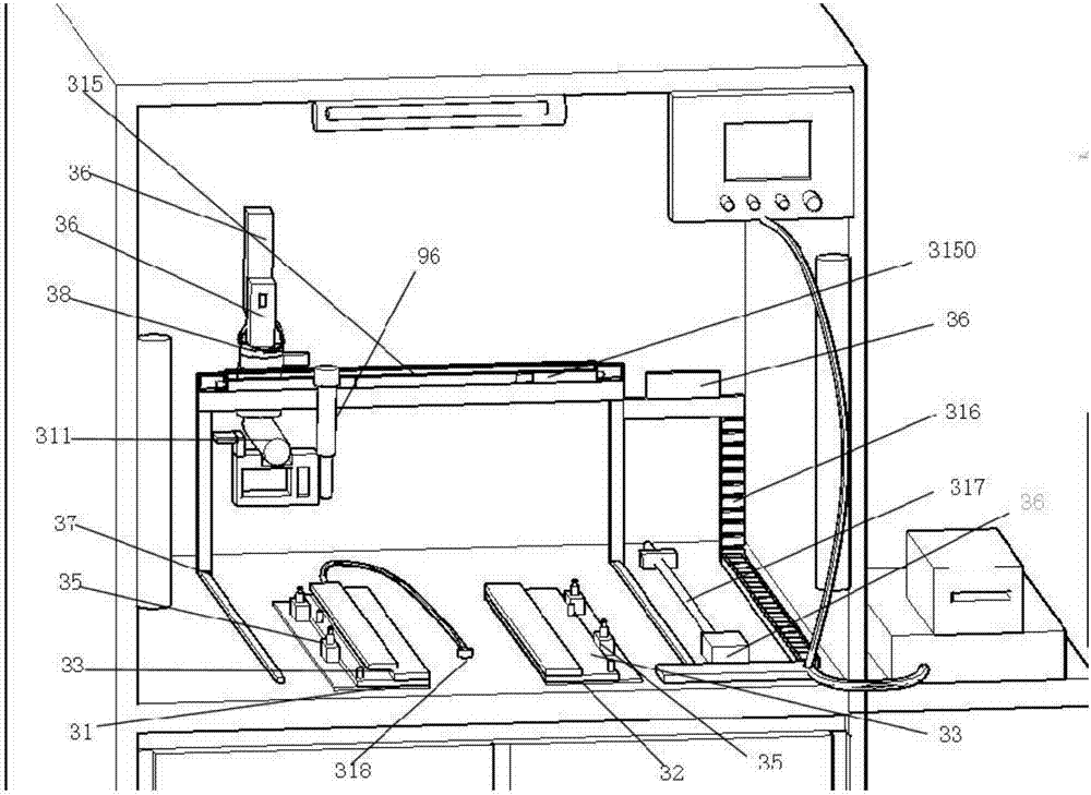 Equipment automatically detecting resistance, voltage and displacement