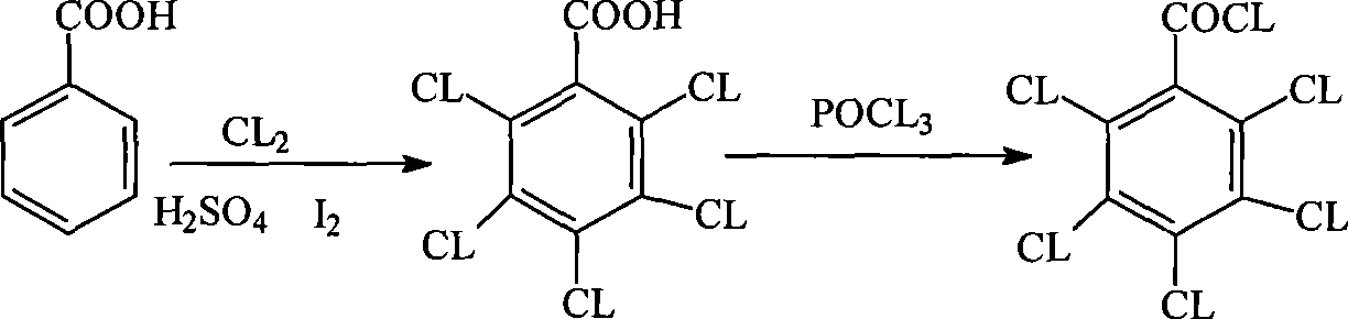 Method for preparing pentachlorobenzoyl chloride