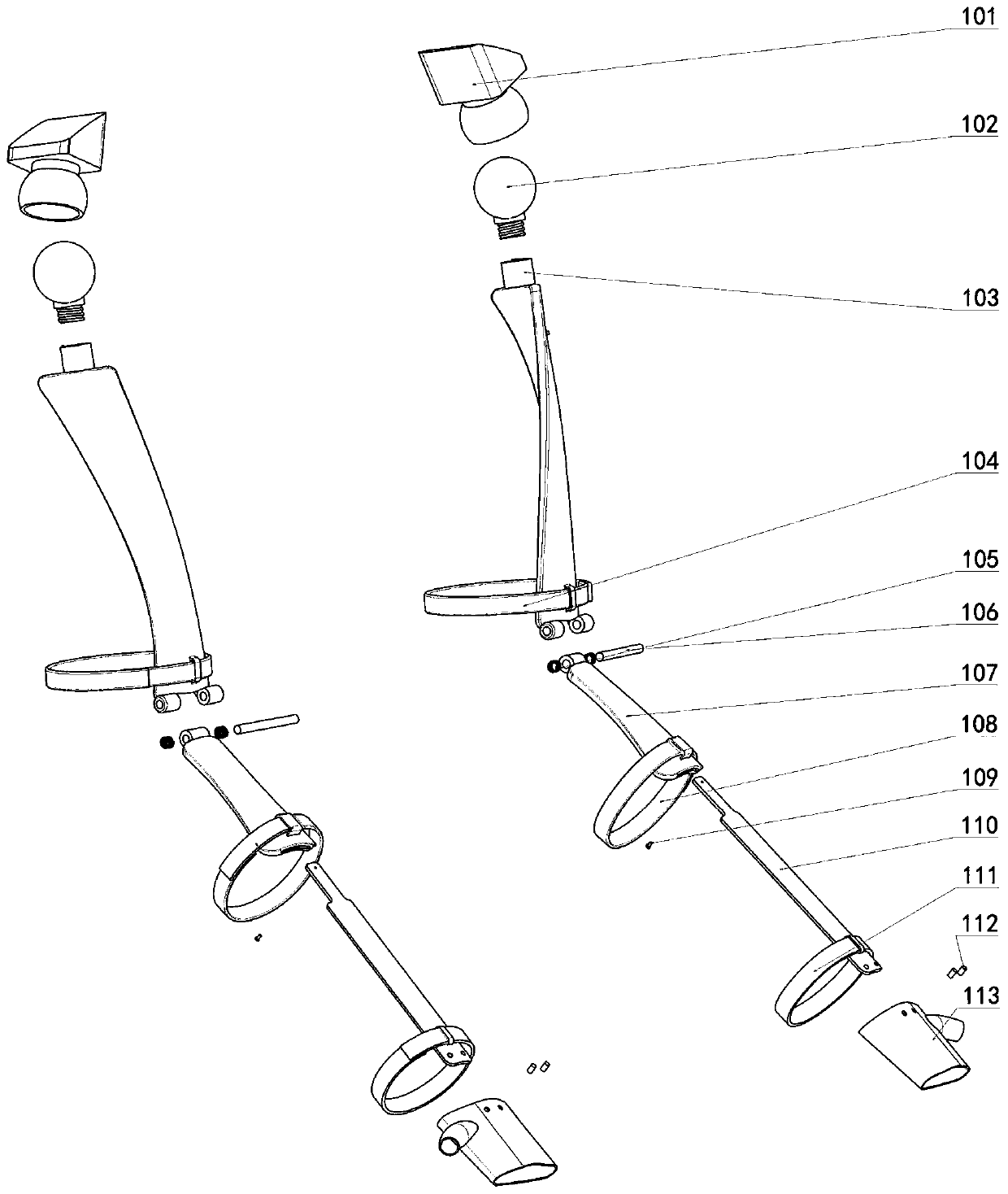 Active upper limb movement rehabilitation assisting exoskeleton