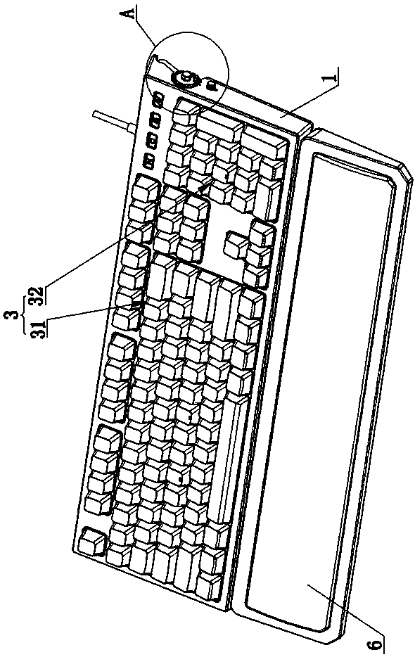 Ratchet-type keyboard support foot