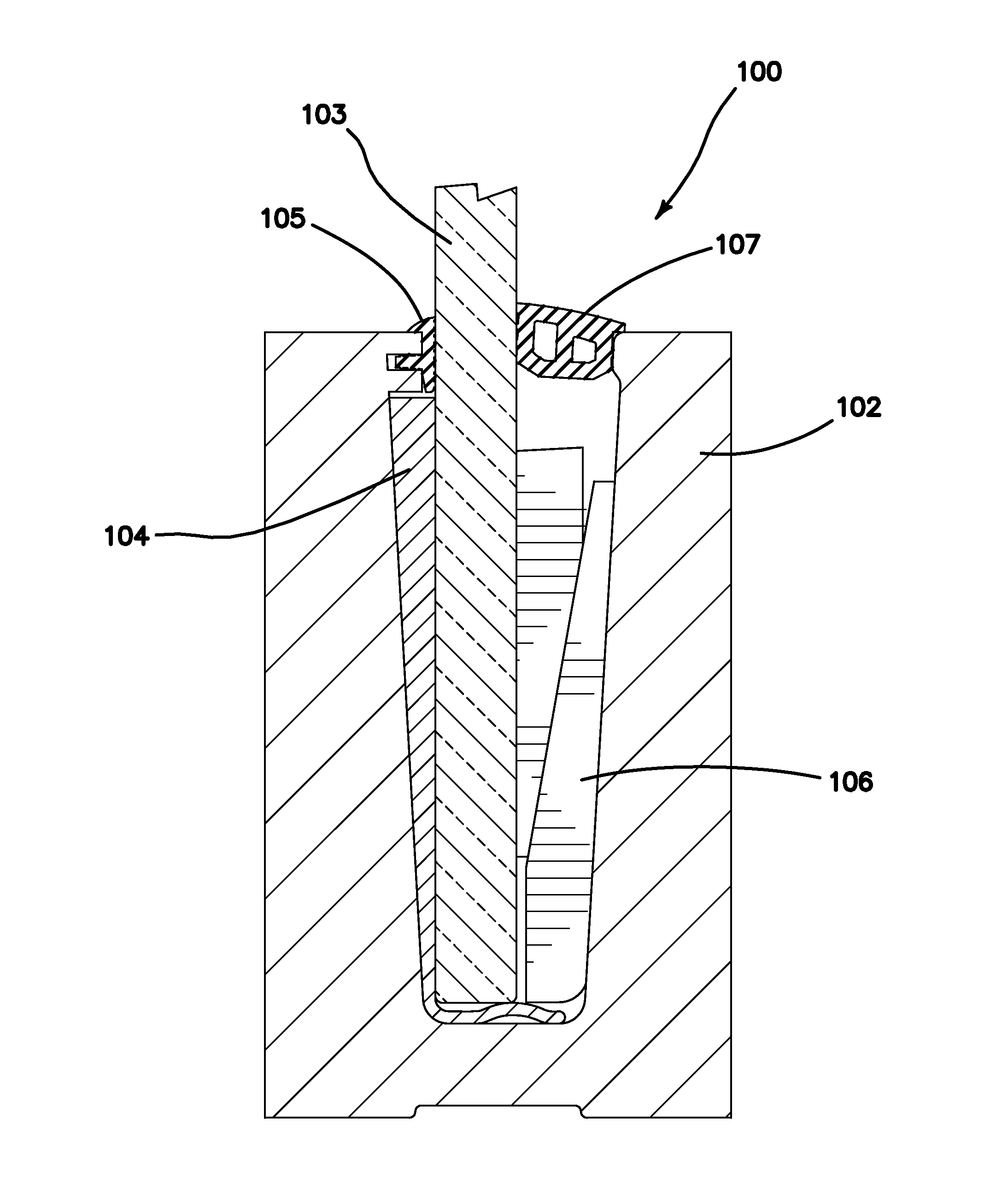 Concealable Clamping System for Mounting Partitions