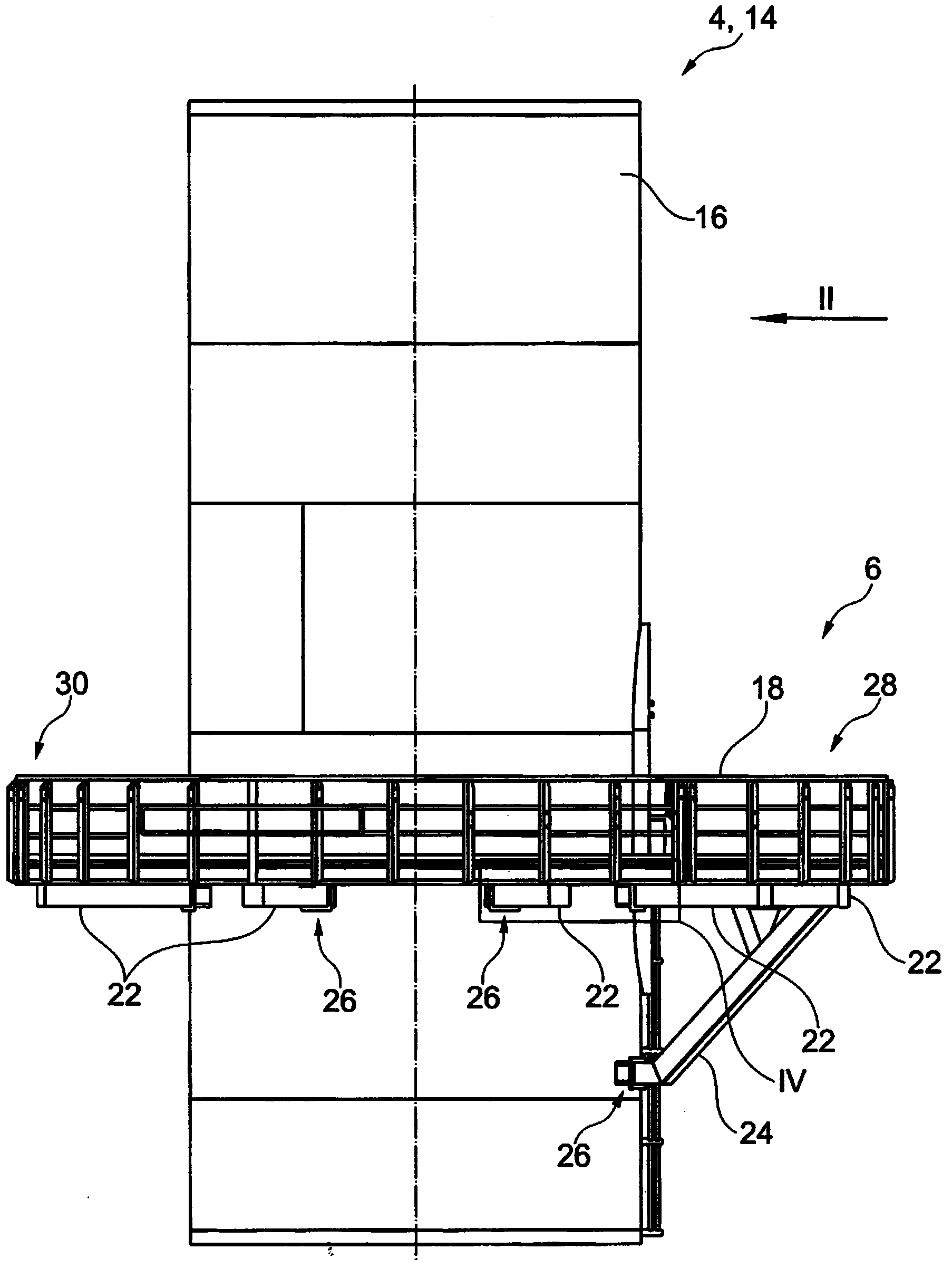 Working platform for offshore wind energy plant and method for manufacturing same