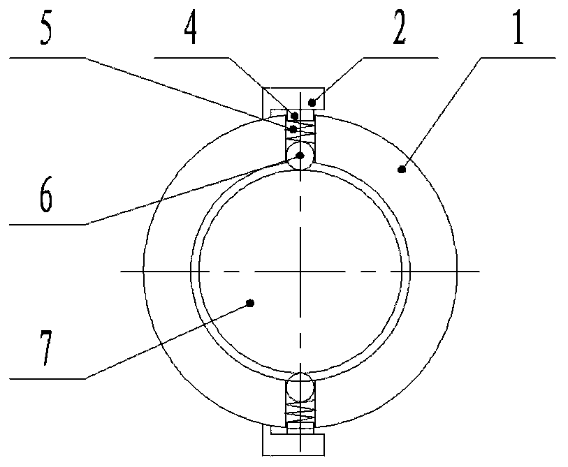 Online detection device for abrasion loss of radial sliding bearing based on pressure detection