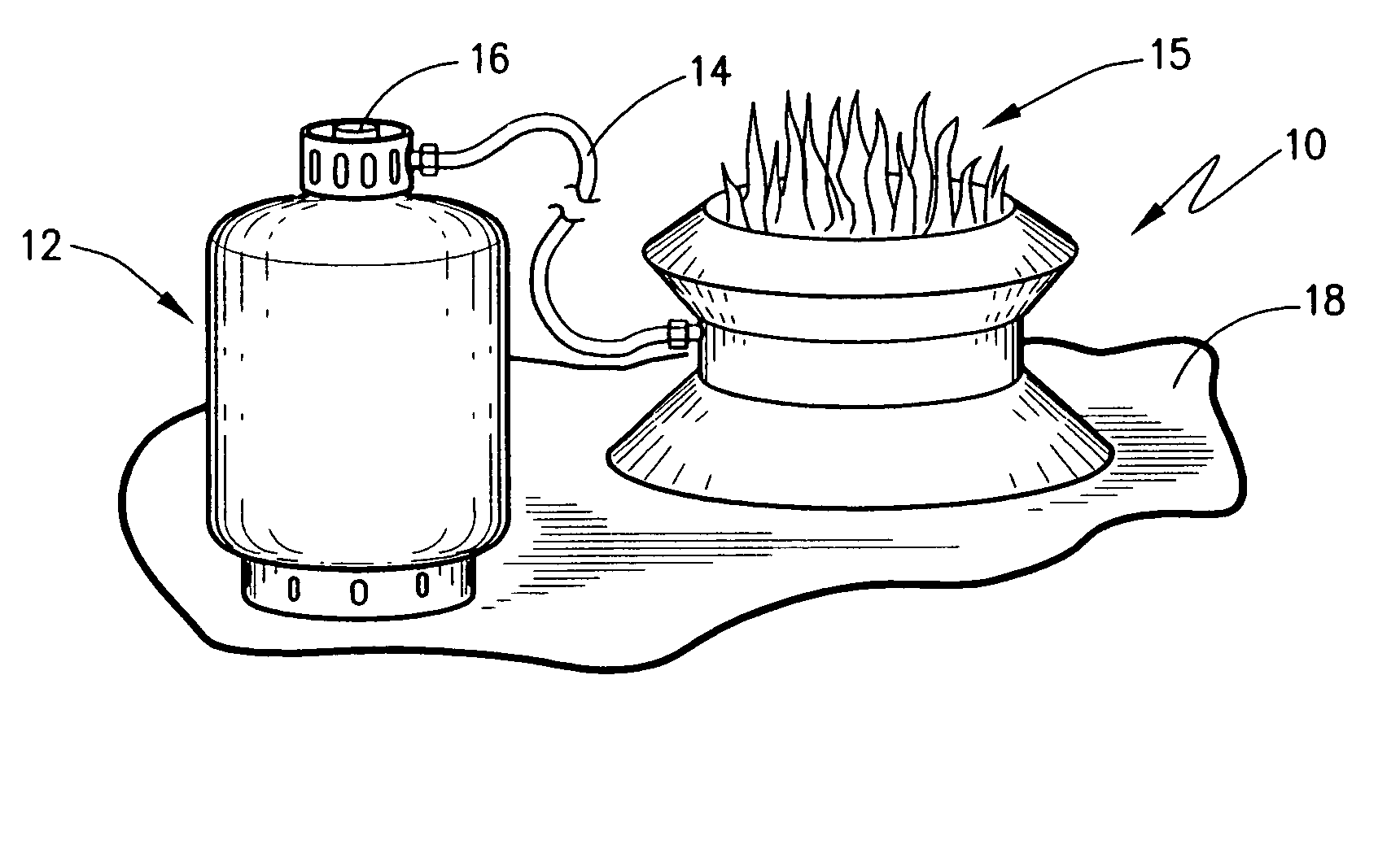 Apparatus and method for simulated campfire