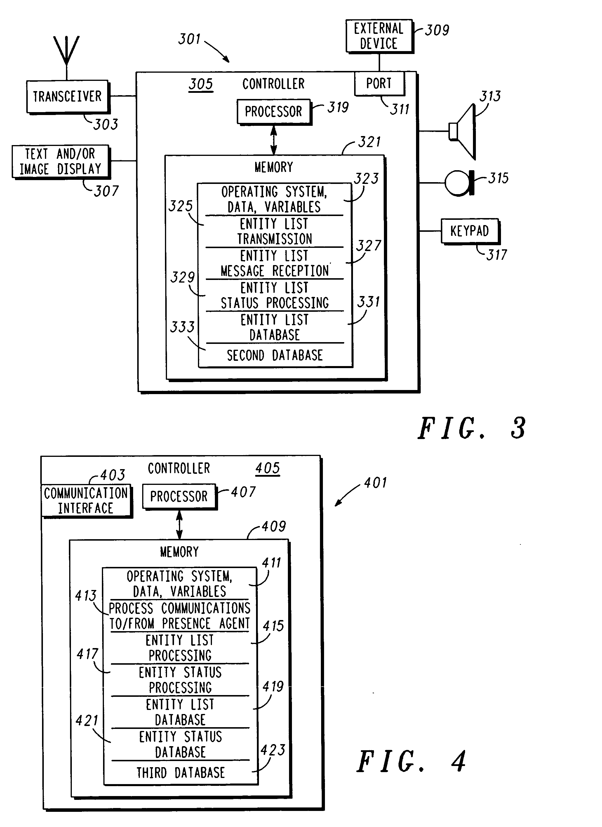Method and system for providing entity status information in a communication network