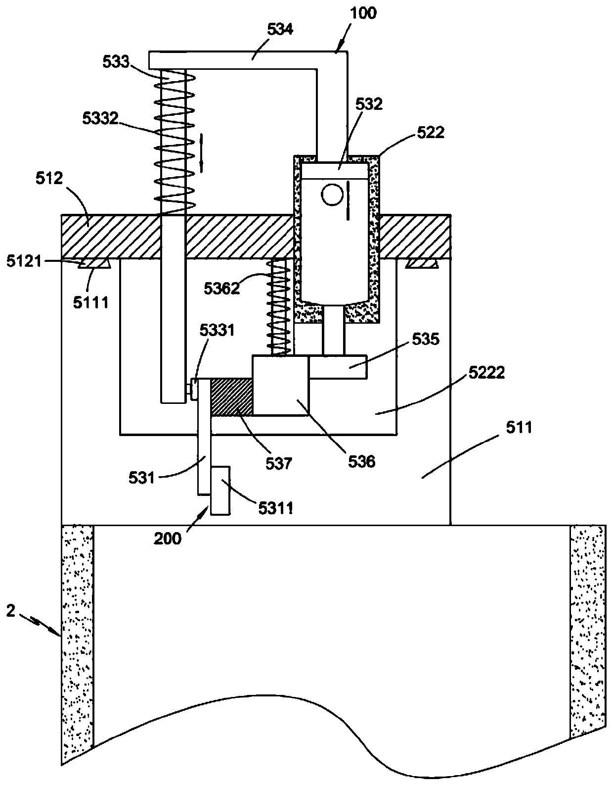 Double-working position quantitative mixing device for refractory brick materials