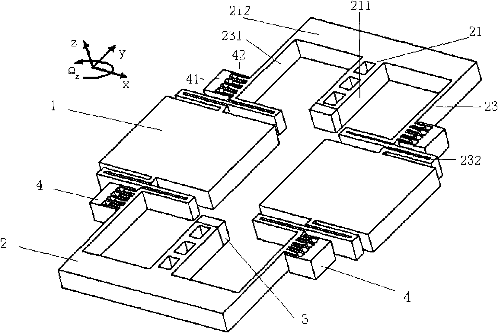 Micromechanical tuning fork gyroscope