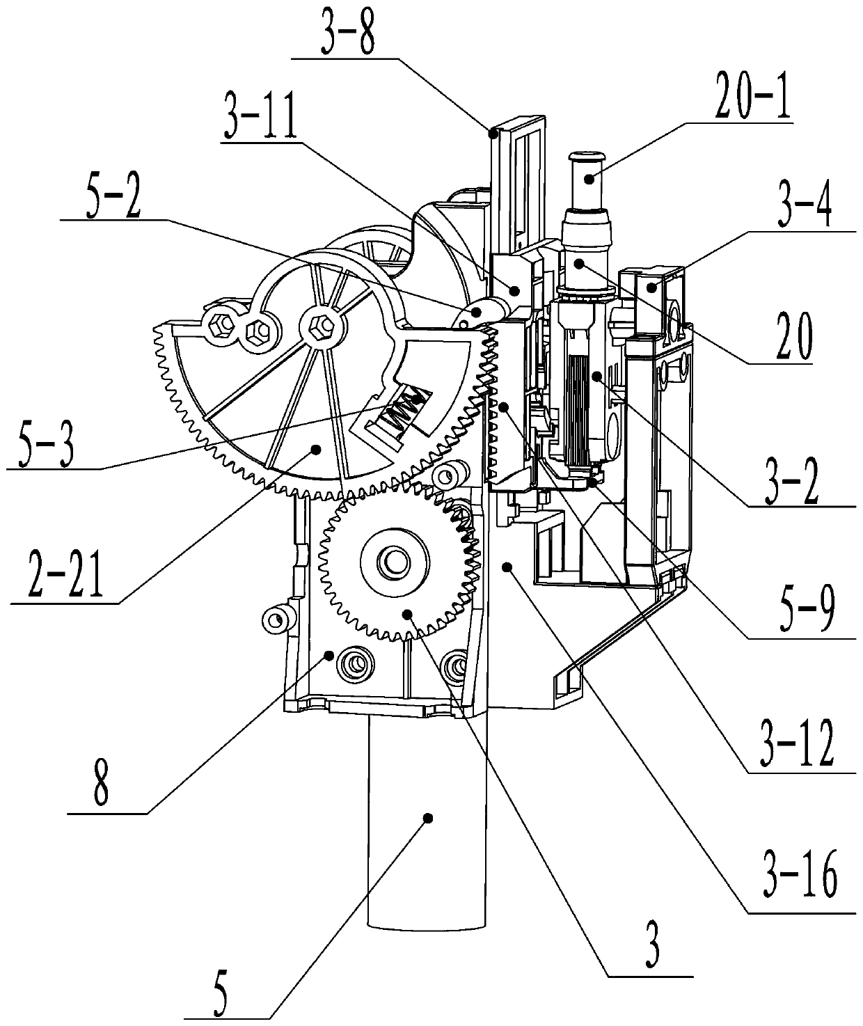 Mixing mechanism for the automatic detection device of the integrated quantitative sampling and reagent device