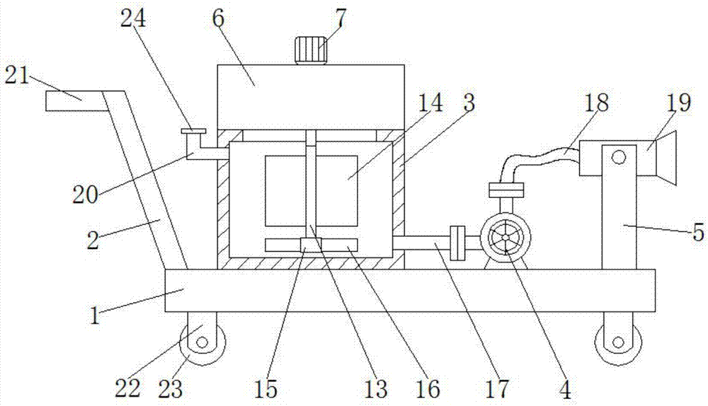 Farmland spraying device for agricultural use