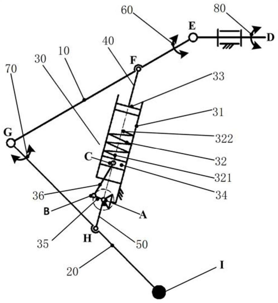 Landing buffer leg structure