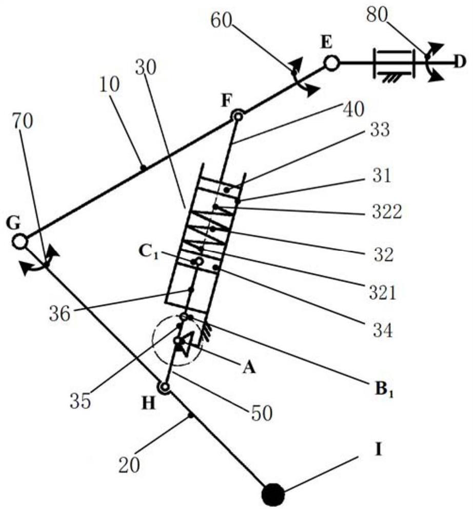 Landing buffer leg structure