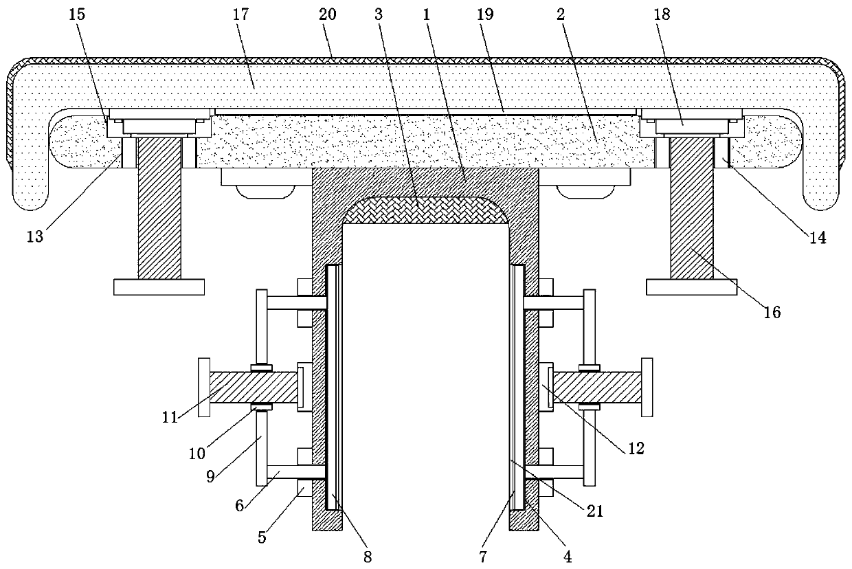 A vertical jack top extension support device