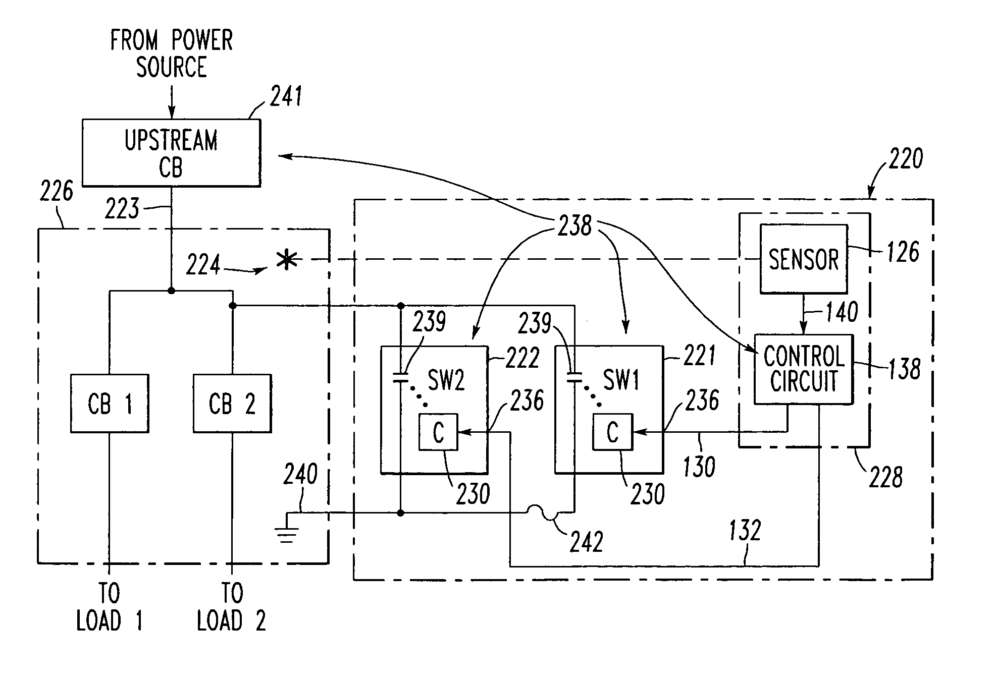 System for eliminating arcing faults and power distribution system employing the same