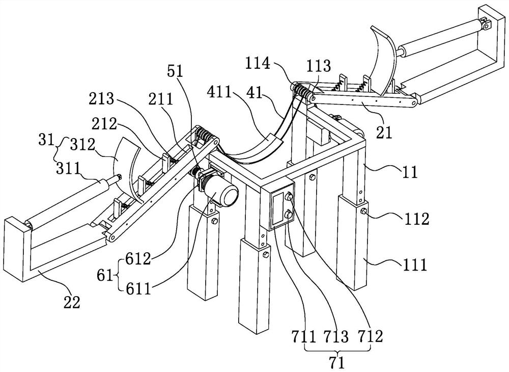 Pipeline placing device for pipeline construction