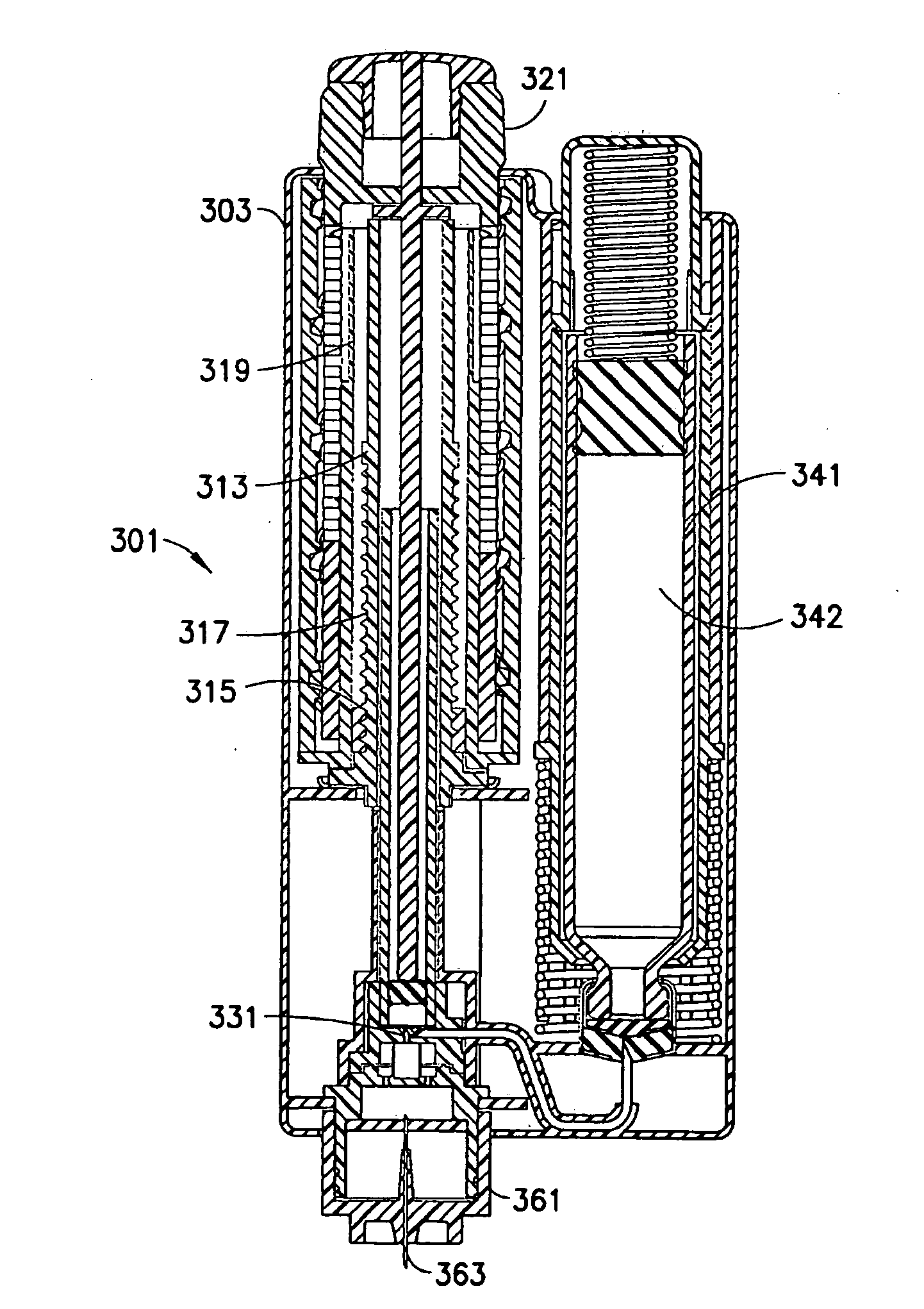 Open and closed valve medication delivery system for high pressure injections