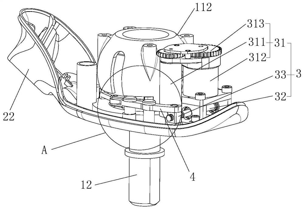 Spherical joint locking device and control unit