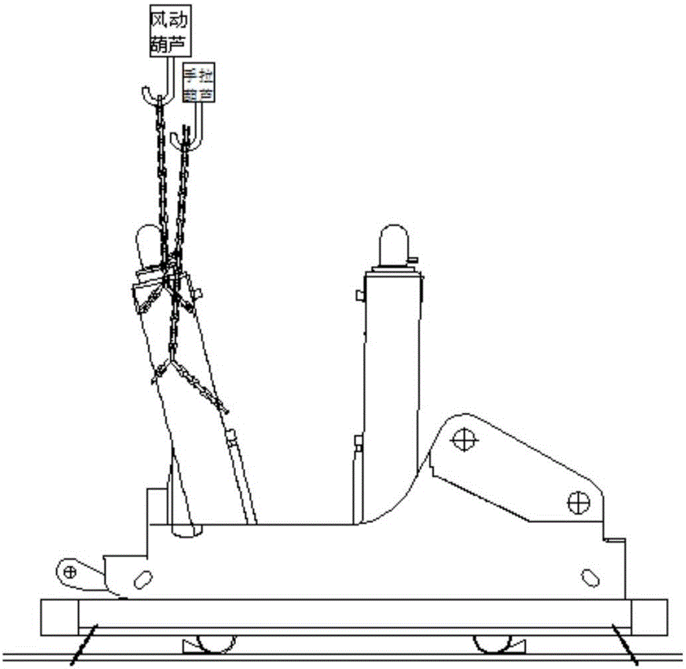 Hydraulic travelling crane and underground hydraulic bracket assembling system applying same