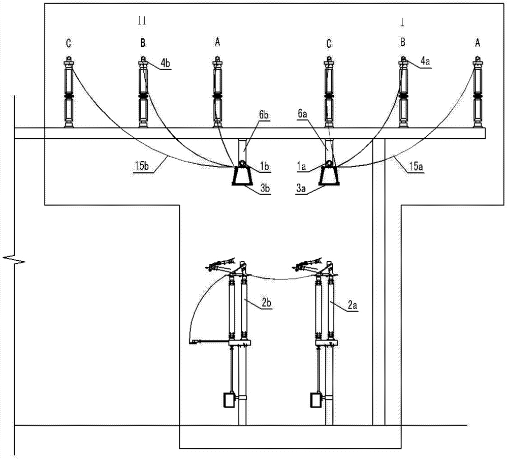 Disconnecting switch arrangement structure for transformer substation power distribution unit