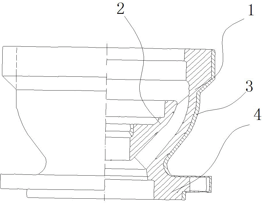 Flow guiding shell of submerged pump