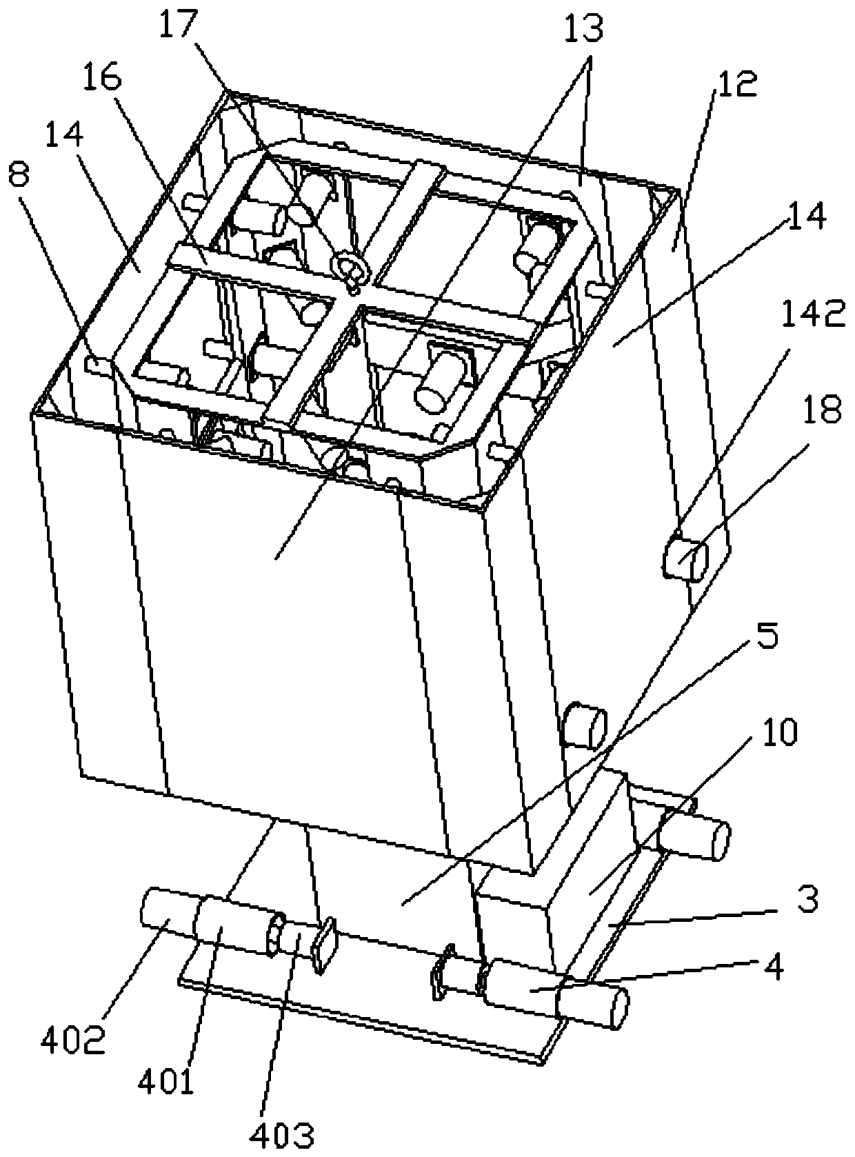 Lifting supporting type elevator shaft formwork device and construction method