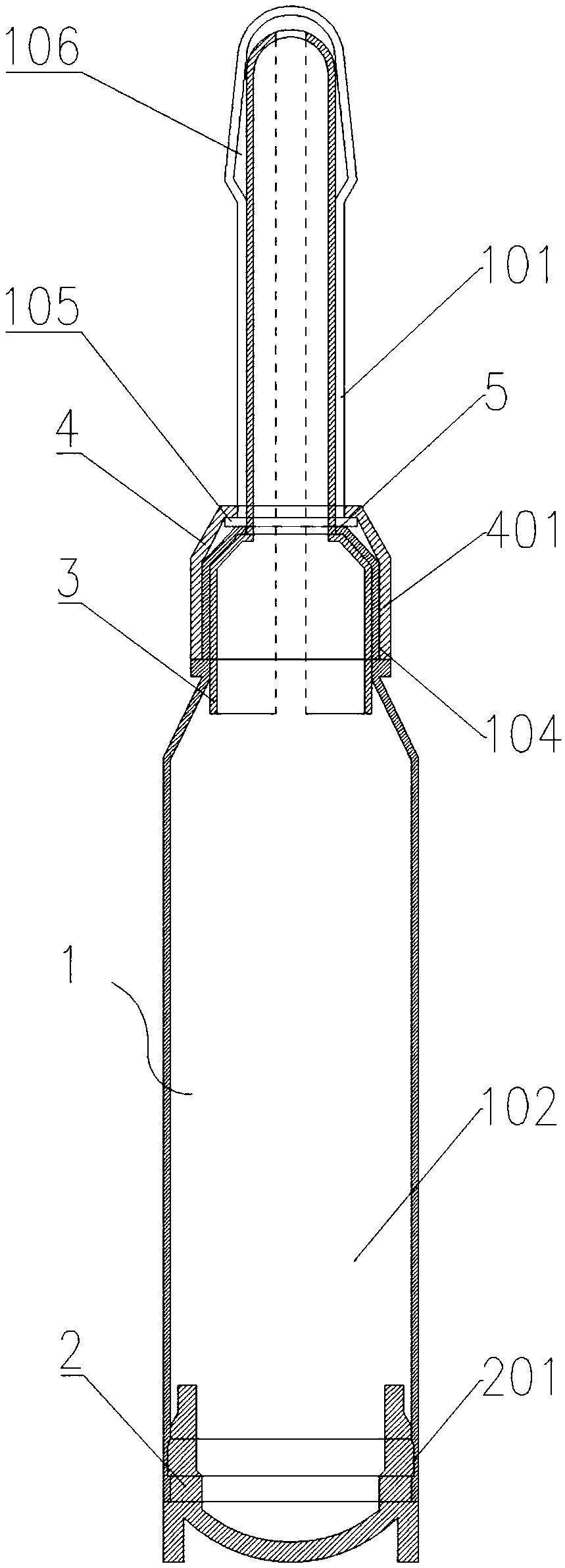 Ampoule with repeated and quantitative extrusion functions and using method