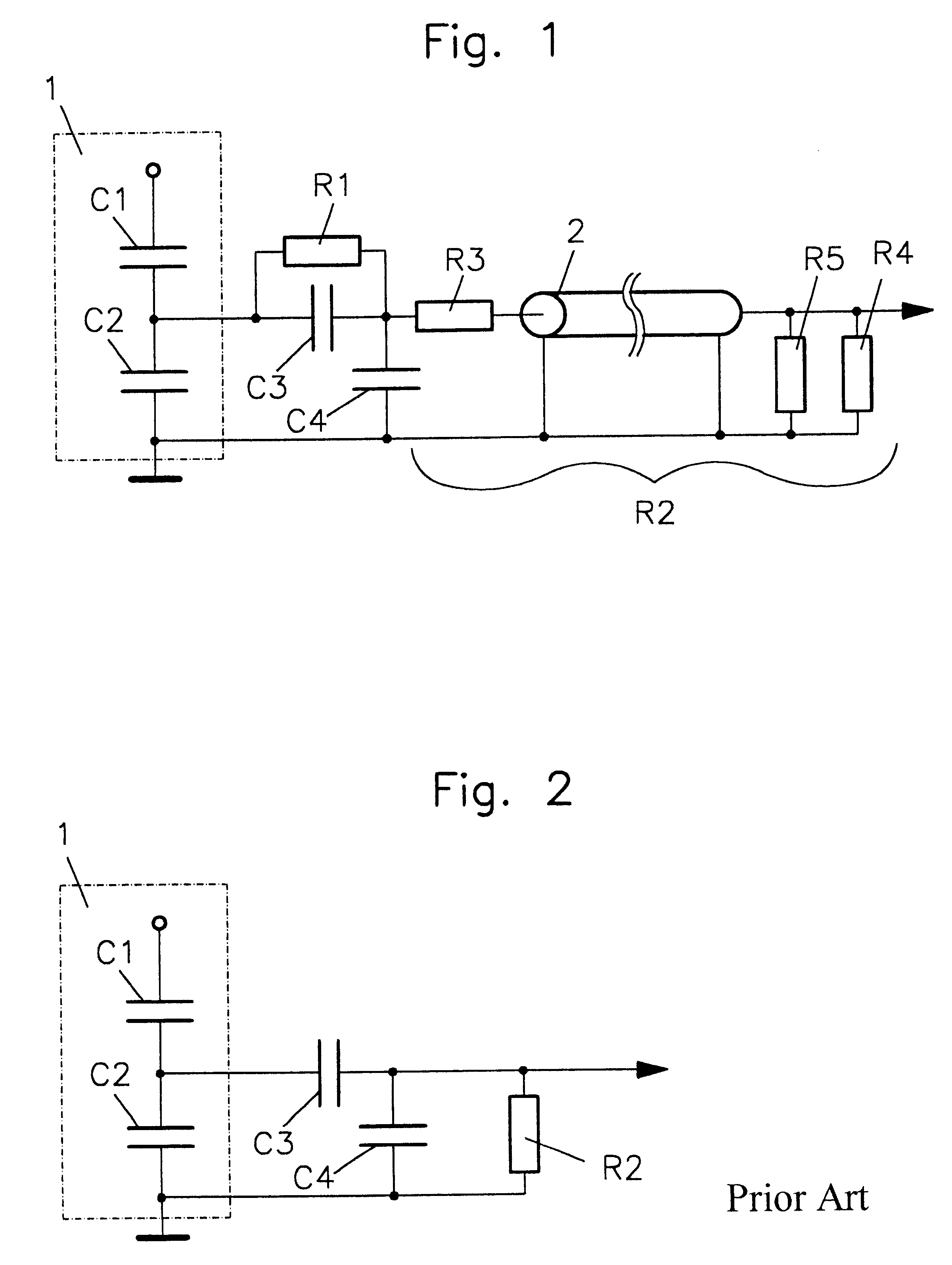 Capacitive voltage divider for measuring high voltage pulses with millisecond pulse duration