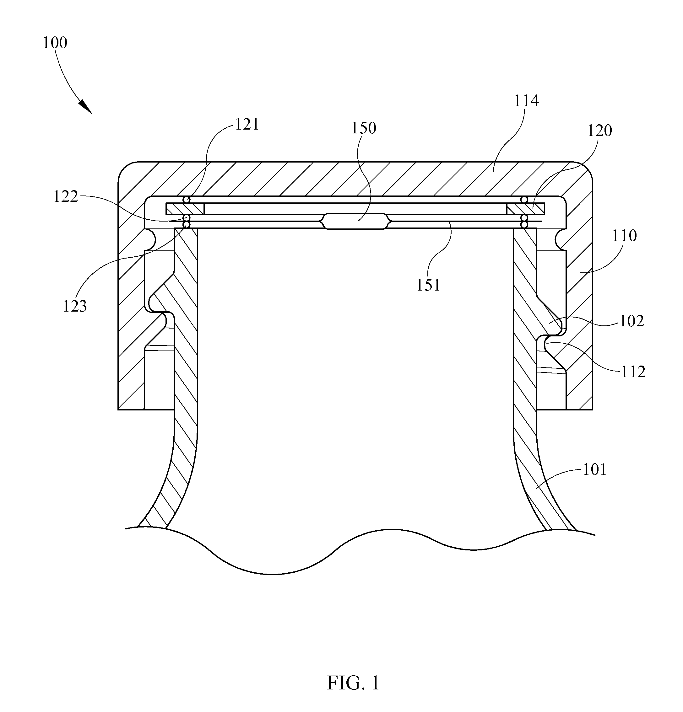 Closure having RFID and foil