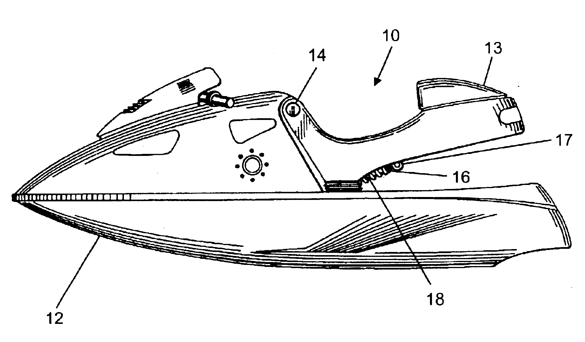 Active seat suspension for watercraft