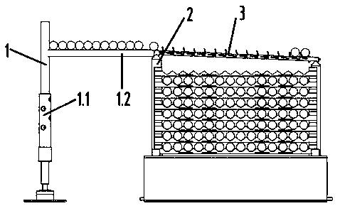 Device and method for transferring oil pipes in batches