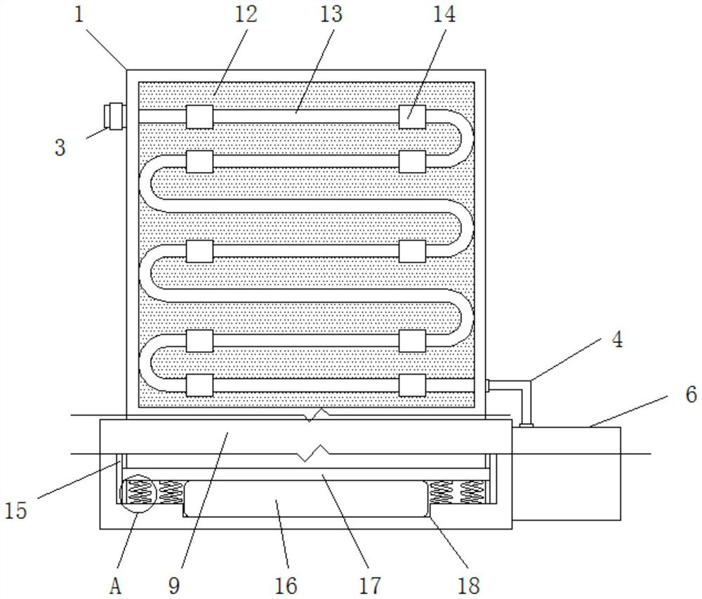 Shock absorption and heat dissipation power cabinet for power engineering