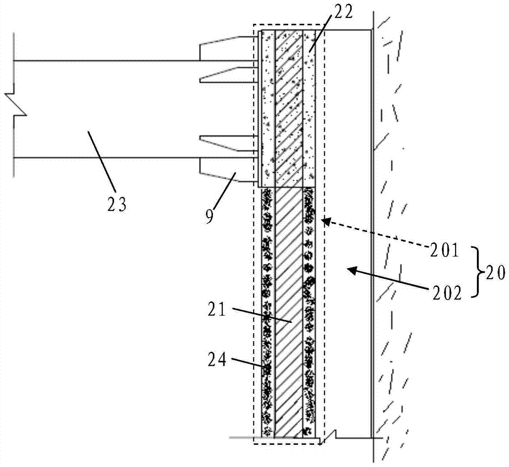 Pit-in-pit supporting structure and construction method of local flow-plastic muddy soil